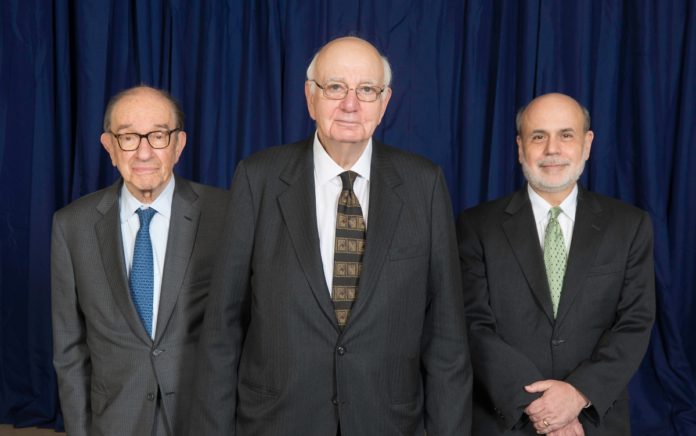 Paul Volcker (avec Greenspan et Bernanke)